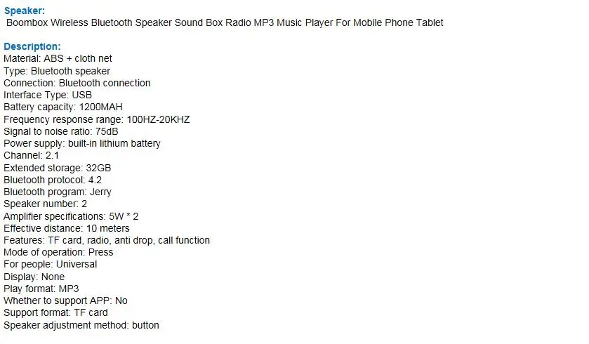 Bluetooth динамик беспроводной стерео сабвуфер тяжелый бас громкий динамик музыкальный плеер Поддержка TF карта бумбокс