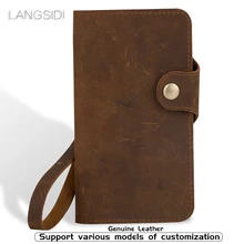 Genuine Leather flip Case For Xiaomi MI Note 10 9LITE 11 Ultra 10T 11LITE retro leather Cover for Redmi note 10 9pro 9 8T 8PRO