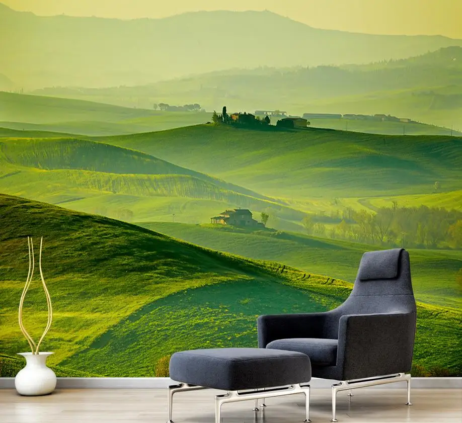 3D-обои для комнаты пастбище пейзаж фреска дизайн Фреска 3d обои | Обустройство