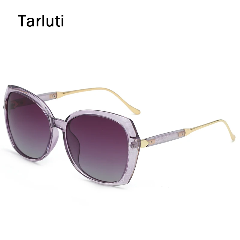 Женские солнцезащитные очки в винтажном стиле поляризационные из сплава