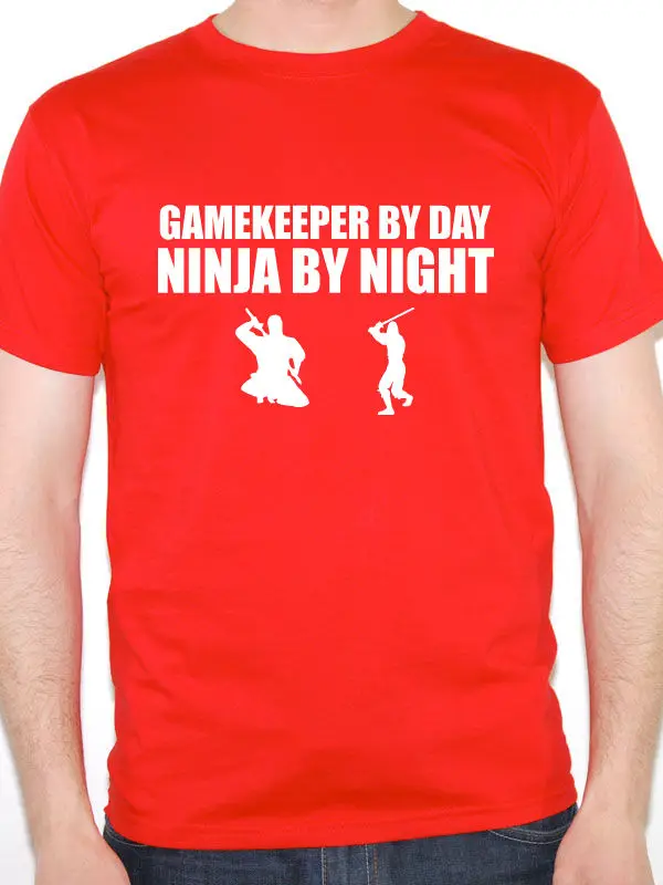 2017customized Your T Shirt Men'S Gamekeeper By Day Night Gaming Poaching Fun O-Neck Short Sleeve Casual Tee Shirts | Мужская одежда