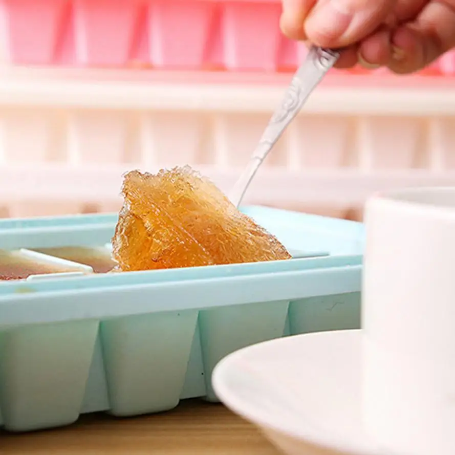 16 полостей коробка для льда с крышкой форма напитков желе морозильника бара