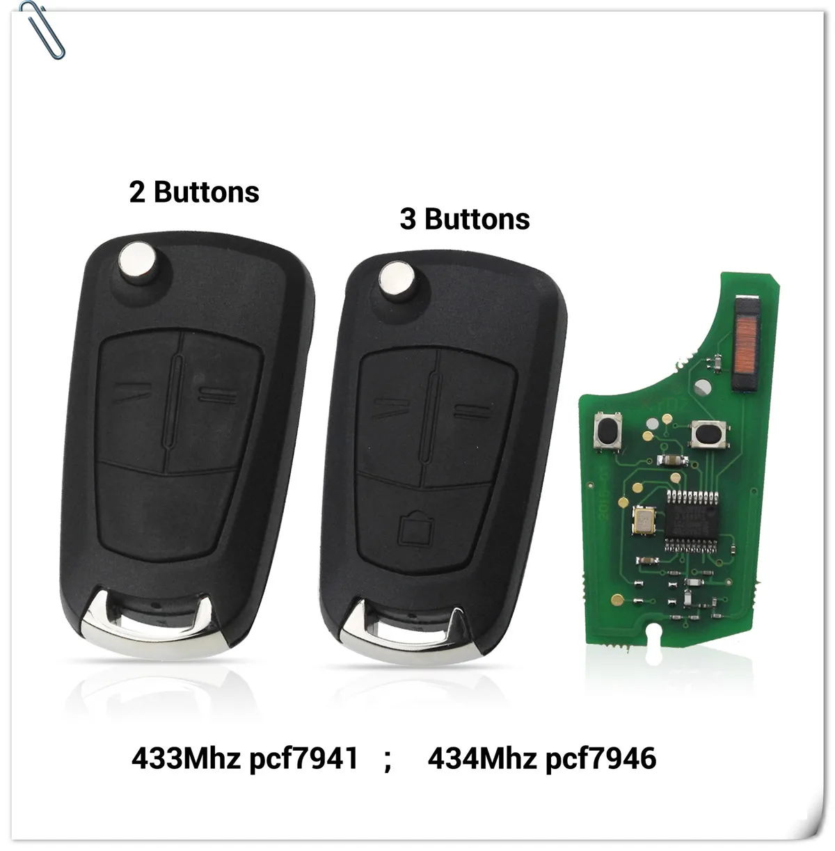 jingyuqin Car Remote PCF7941 Key Suit for Opel/Vauxhall Astra H 2004-2009, Zafira B 2005-2013 PCF7946 For Vectra C 2002-2008
