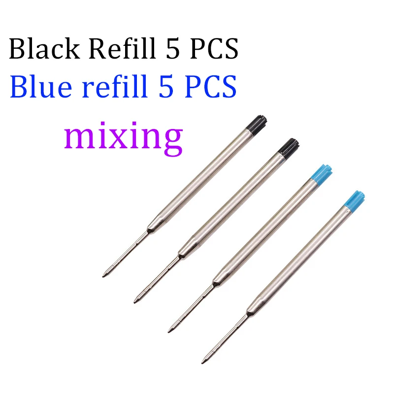 Mixed Refill 10 pcs 3 шт. блестящая кристальная ручка или заправка 10 шт. высококлассная Подарочная Ручка канцелярия для учеников металлическая ручка для письма - Цвет: Mixed Refill 10 pcs
