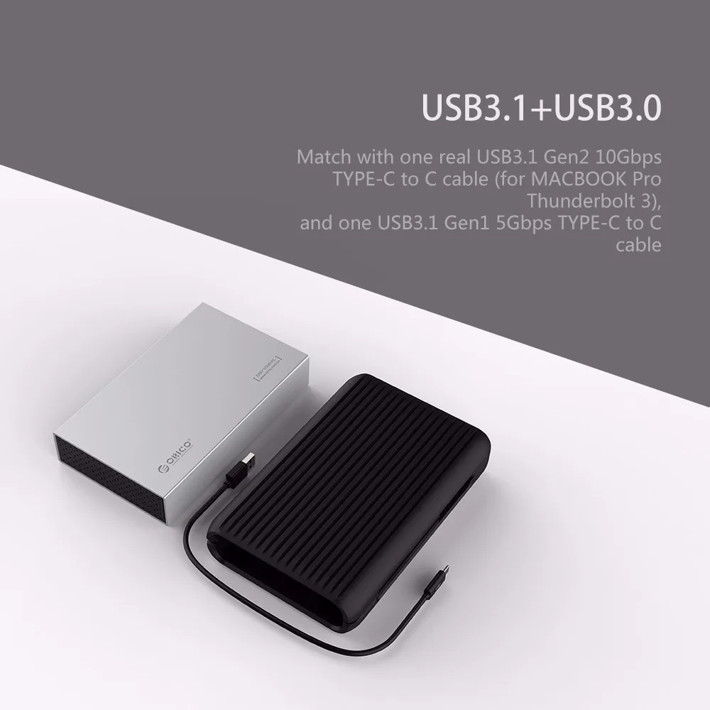 ORICO HDD 1/2/3/4 ТБ USB3.1 Gen2 TYPE-C 3,5 в 10 Гбит/с Скорость противоударный внешний жесткий диск HDD настольный корпус переносного жесткого диска