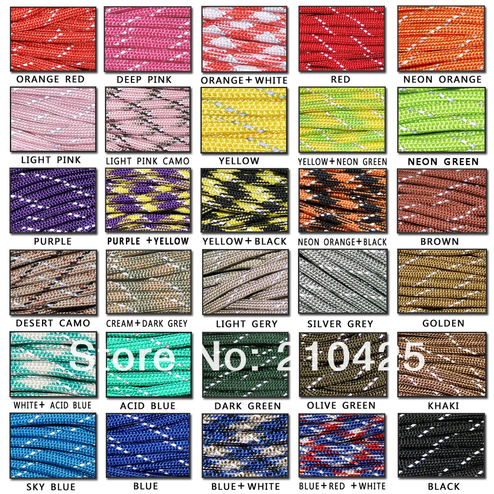 8 прядь Core отражающий Паракорд парашютный Корд 100 ft веревка шнур Бесплатная