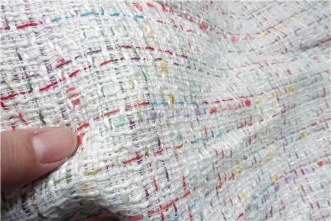 Твидовая ткань настоящий белый цвет 1 метр ширина 150 см бесплатная доставка|tweed