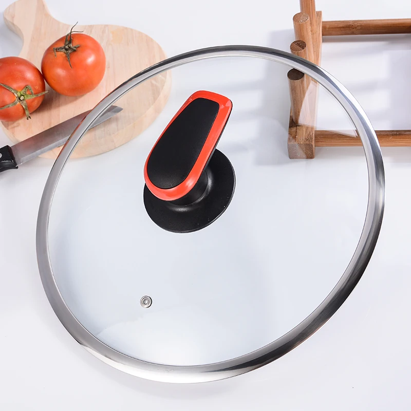 Transparent toughened glass visual pot lid frying pan non stick stewpan wok cover kitchen cookware accessories oil proofing | Дом и сад
