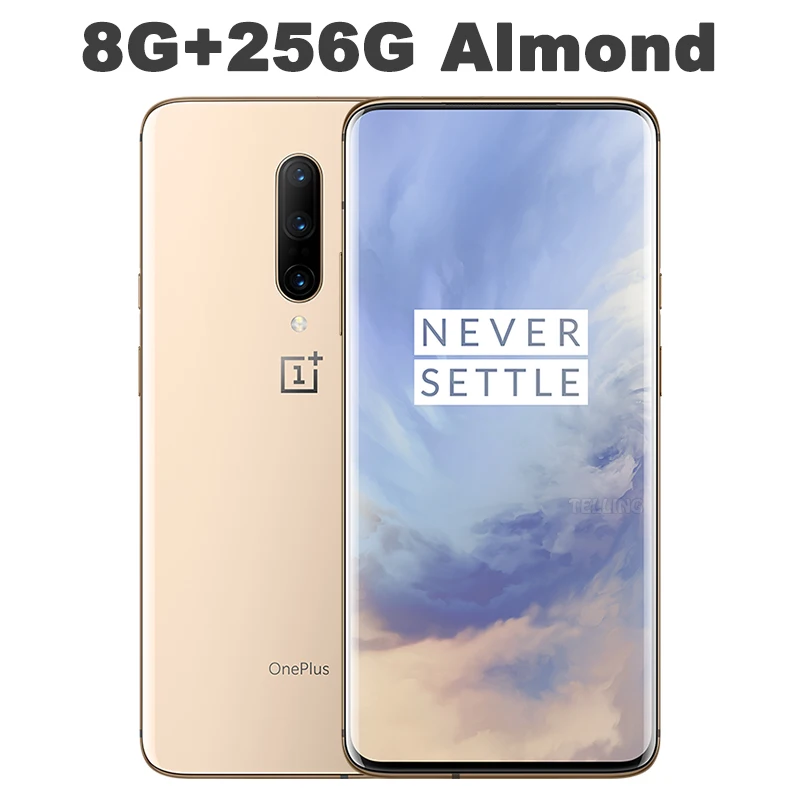 Global Oneplus 7 Pro мобильный телефон кислород ОС Android 9 Snapdragon 855 Восьмиядерный 5V6A всплывающая камера 6,6" Oneplus 7 pro мобильный телефон - Цвет: 8G 256G Almond
