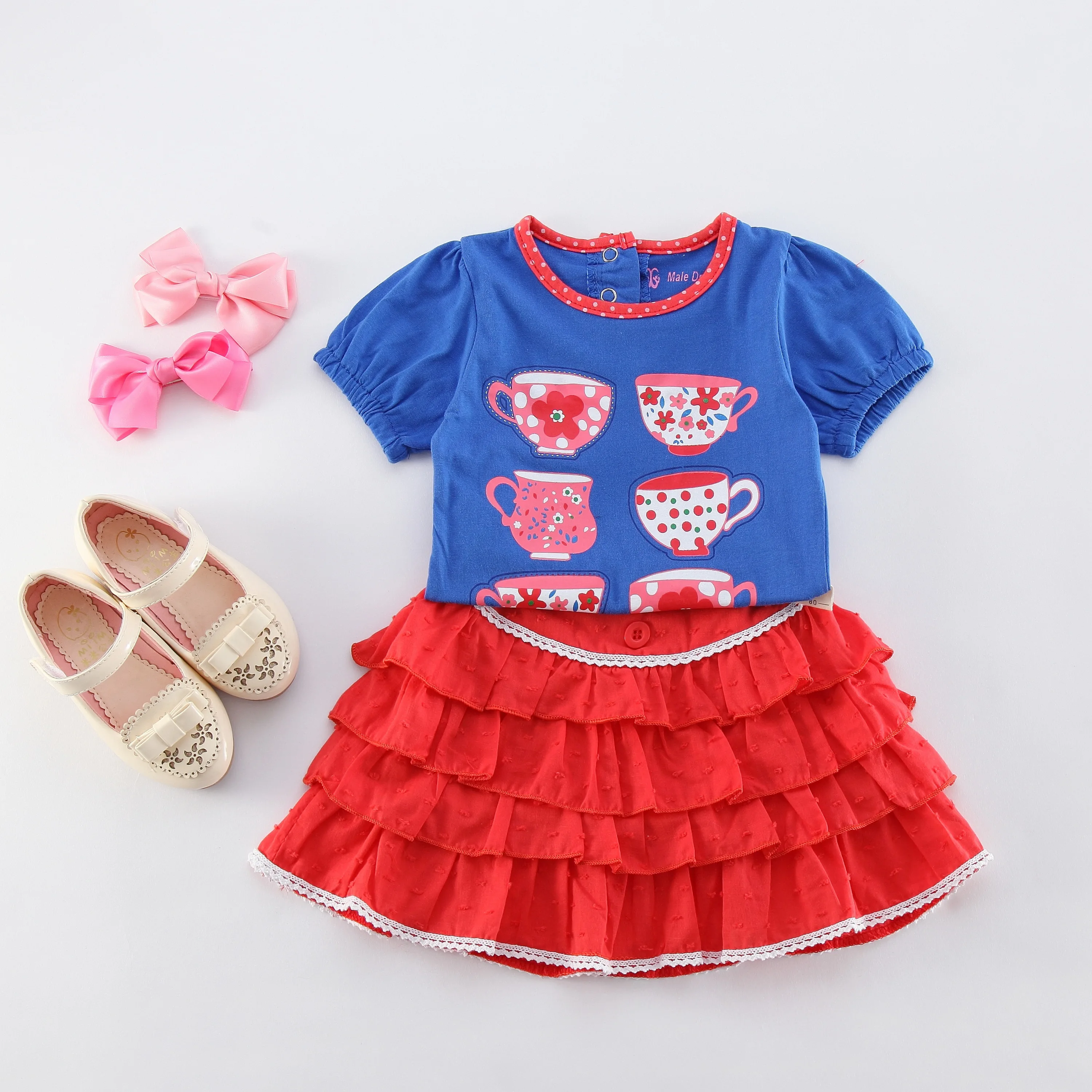 Женское платье лето 2018 короткая юбка черный комплект одежды для маленьких