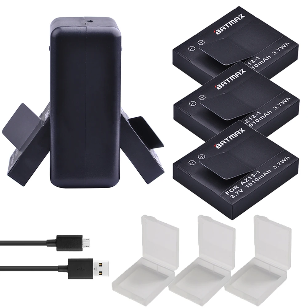 Чтобы получить 3 штуки товара 1010 мА/ч оригинальная Экшн-камера Xiaoyi батарея AZ13-1 + USB