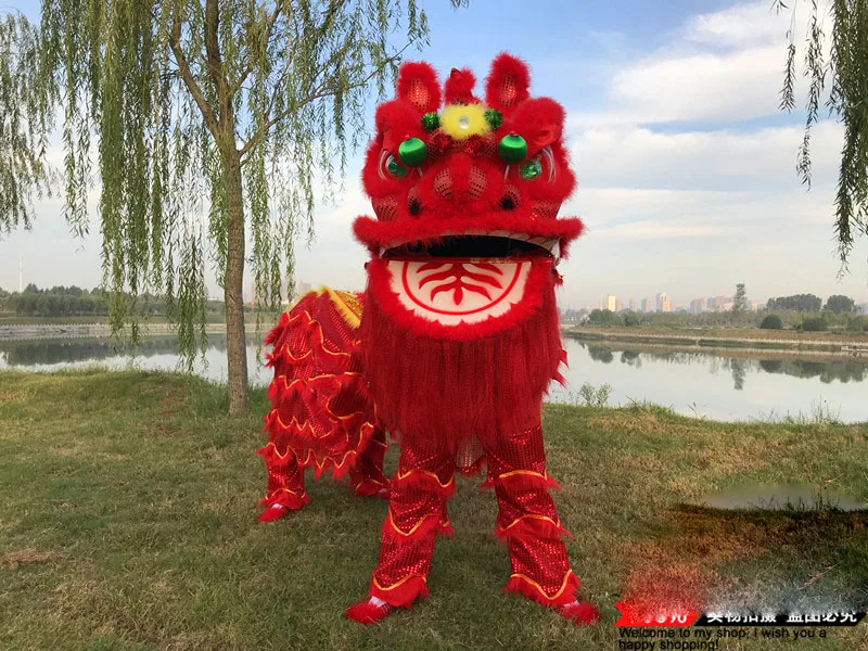 Chineses танцевальный костюм льва традиционная школьная Вечеринка косплей костюм Взрослый размер льва костюмы