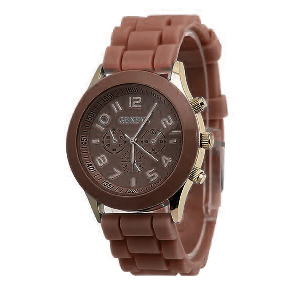 Новые женские часы из Женевы с римскими цифрами силиконовые желеобразные