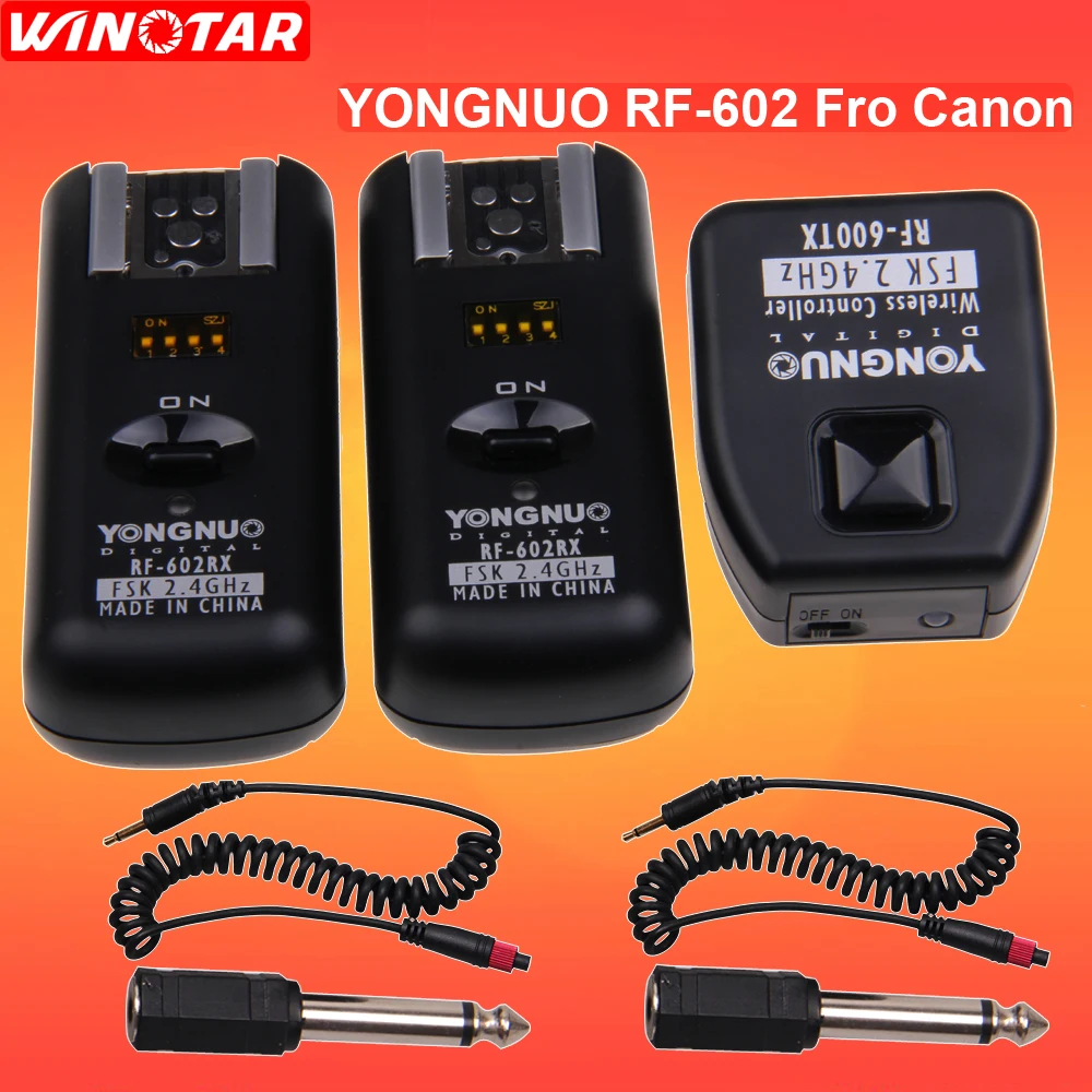 Беспроводной дистанционный триггер Yongnuo RF602 2 4 ггц с приемниками для камеры Canon