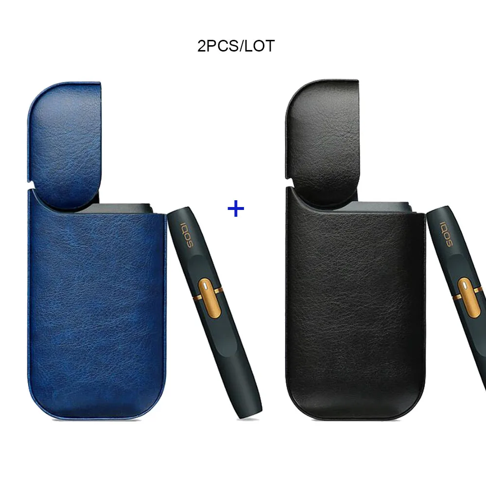 JINXINGCHENG, 2 шт./партия, кожаный чехол-сумка для iqos 2,4 Plus, чехол для iqos 2, Чехол-держатель, 8 цветов - Цвет: 02CD