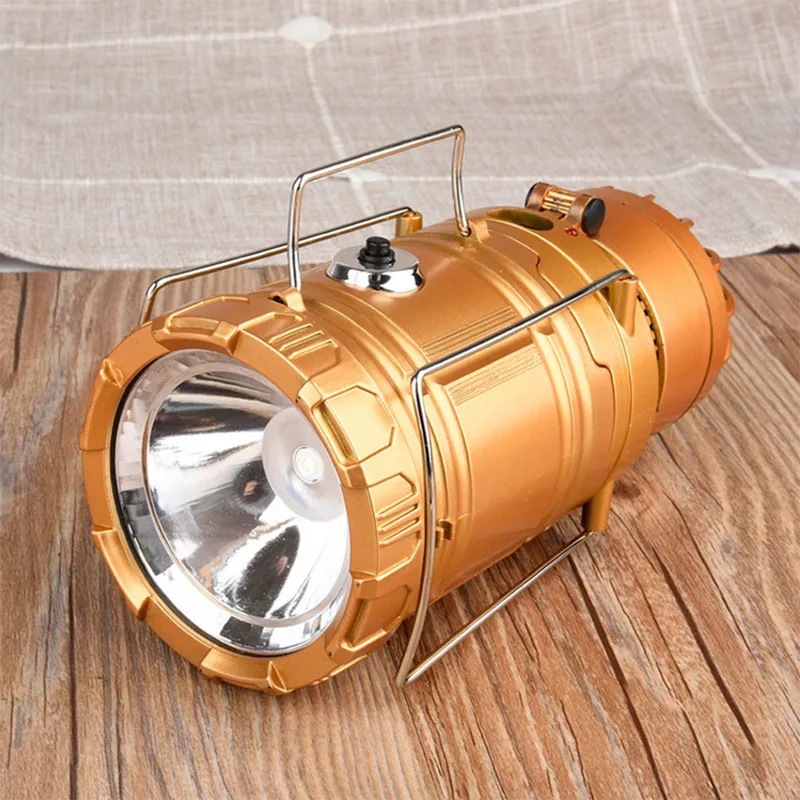 Многофункциональный 6 светодиодов Солнечный кемпинг свет складной светодиодный