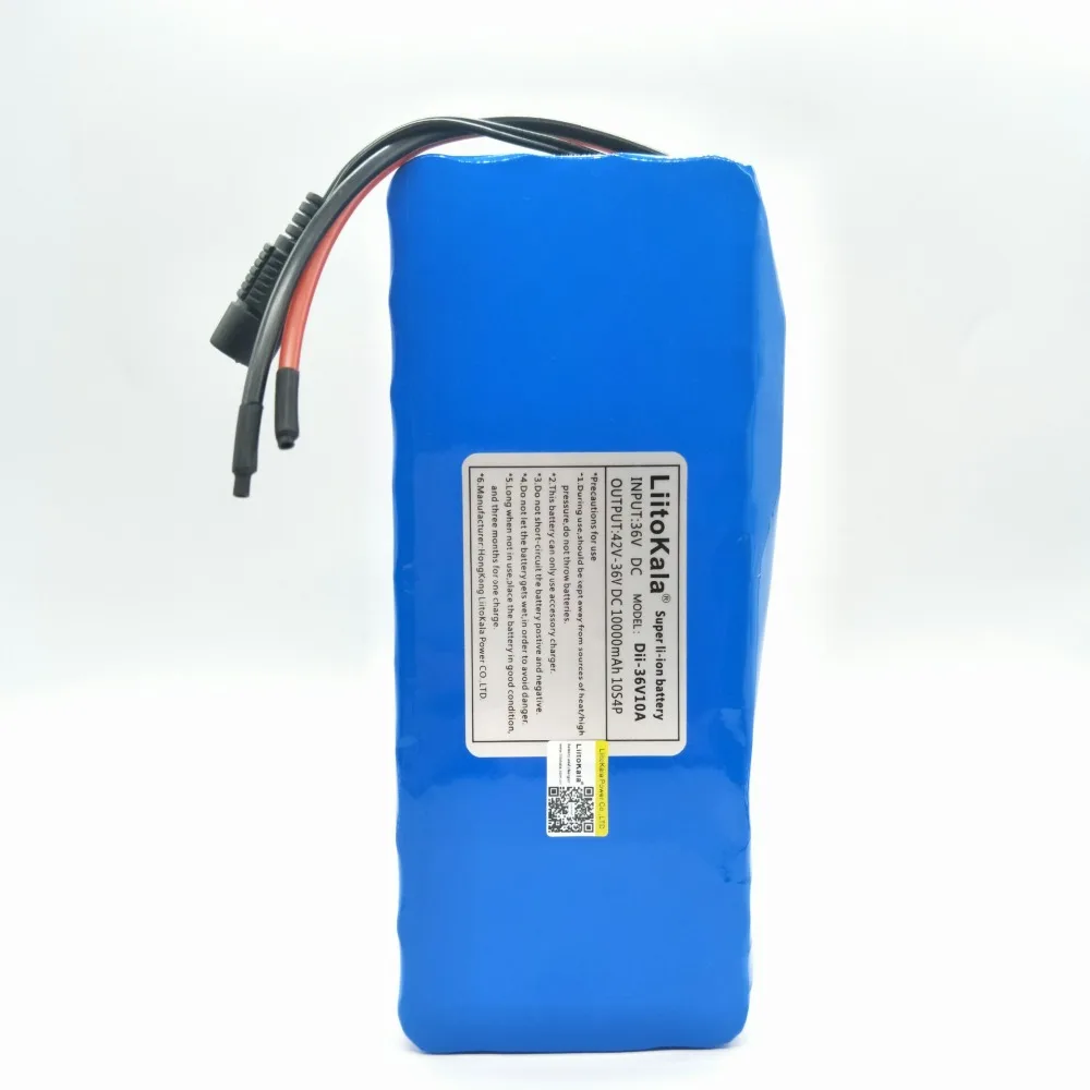 HK liitokala 36 V 10ah литий-высокомощный аккумулятор массовый пакет+ не включает 42 v 2A chager