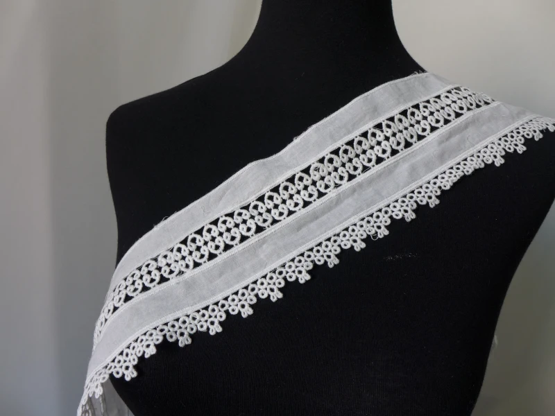 5 ярдов вязаная крючком хлопковая кружевная отделка цвета слоновой кости белая