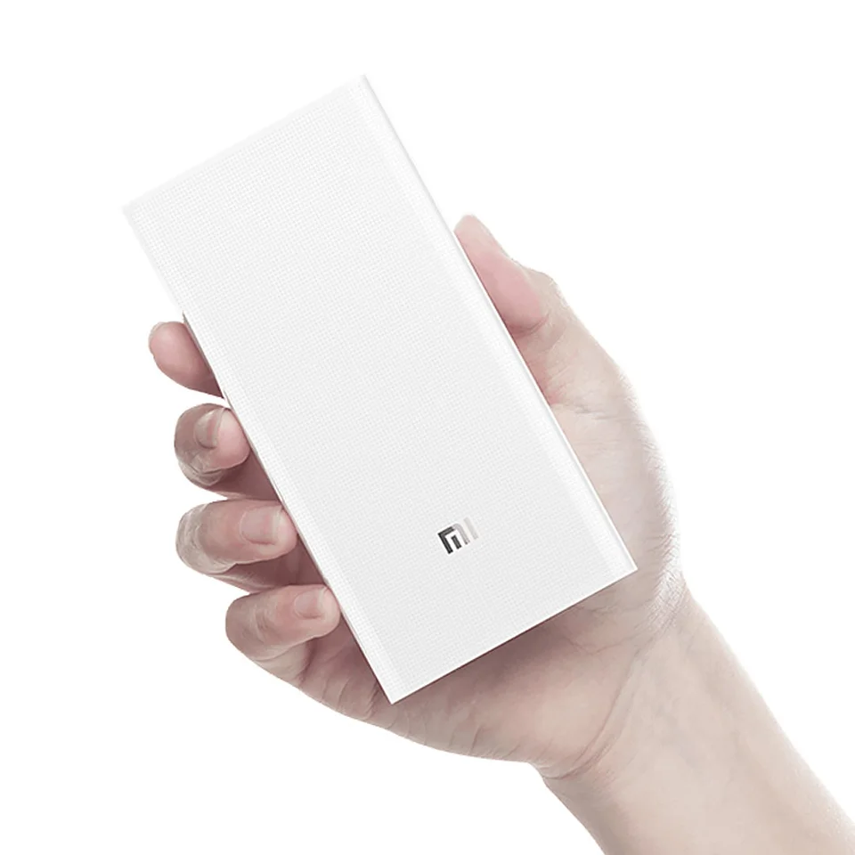 Xiaomi Mi power Bank 2 way QC 3 0 20000 mAh Внешнее зарядное устройство USB 2A Dual для телефона 5 V/9 V/12 V 18