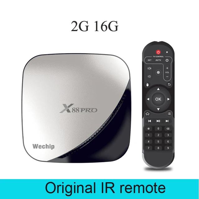Золотой ТВ-приставка Wechip X88 pro Android 9,0 4G 64G Rockchip RK3318 4 ядра 2,4G& 5G Wifi 4K HDR ТВ-приставка USB 3,0 Поддержка 3D фильма Отт-бокс - Цвет: Золотой