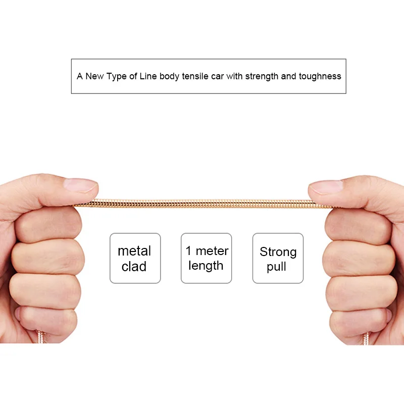 Зарядный usb-кабель для передачи данных для iPhone 6 S 6 S 7 8 Plus 5 5SE X XR XS Max iPad Air Mini адаптер с металлическим проводом