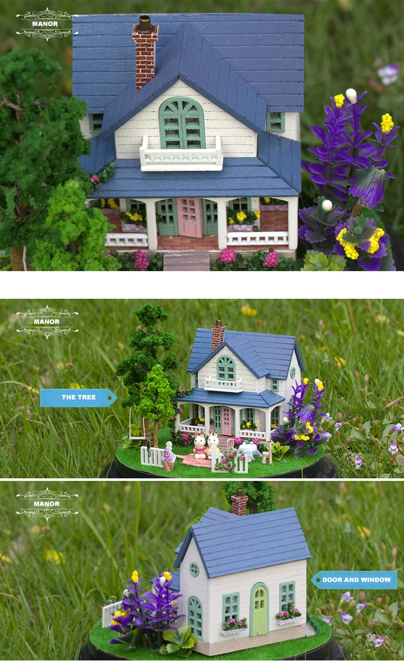 CUTEBEE кукольный дом Миниатюрный DIY кукольный домик с деревянная мебель для дома для детей подарок на день рождения настроение для любви игрушки B015