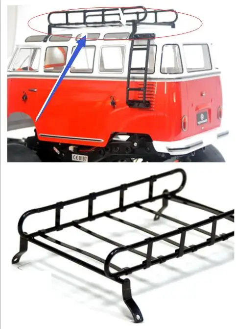 Металлический багаж на крышу для фургона VW Bus Kamtec Tamiya T1 156 мм x 83 мм|tamiya|luggage |
