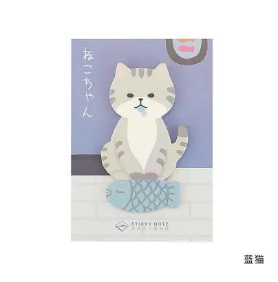 05 4 шт. Кот мяу Hello Dog Липкие заметки Notecard Notepaper BZNVN креативный детский ярлык Закладка - Цвет: 05