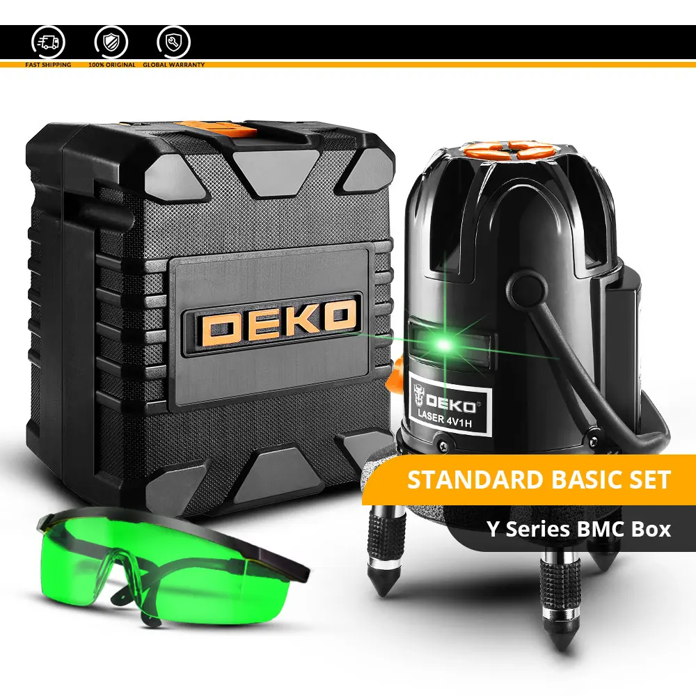 Y Series Box Новое поступление DEKO DKLL501 самонивелирующийся 5 линий 6 точек горизонтальный и вертикальный зеленый лазерный уровень 360 градусов Y Box - Цвет: Y Series Box