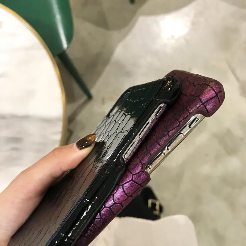 Роскошный чехол из крокодиловой кожи для iPhone XS MAX X XR 6/6 S/7/8 Plus винтажный жесткий