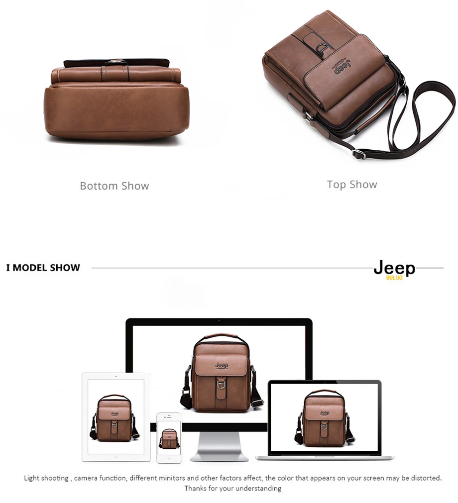JEEP BULUO, фирменная Новинка, мужская сумка через плечо, высокое качество, кожа, сумки через плечо для мужчин, бизнес стиль, Повседневная мода, тоут, коричневый