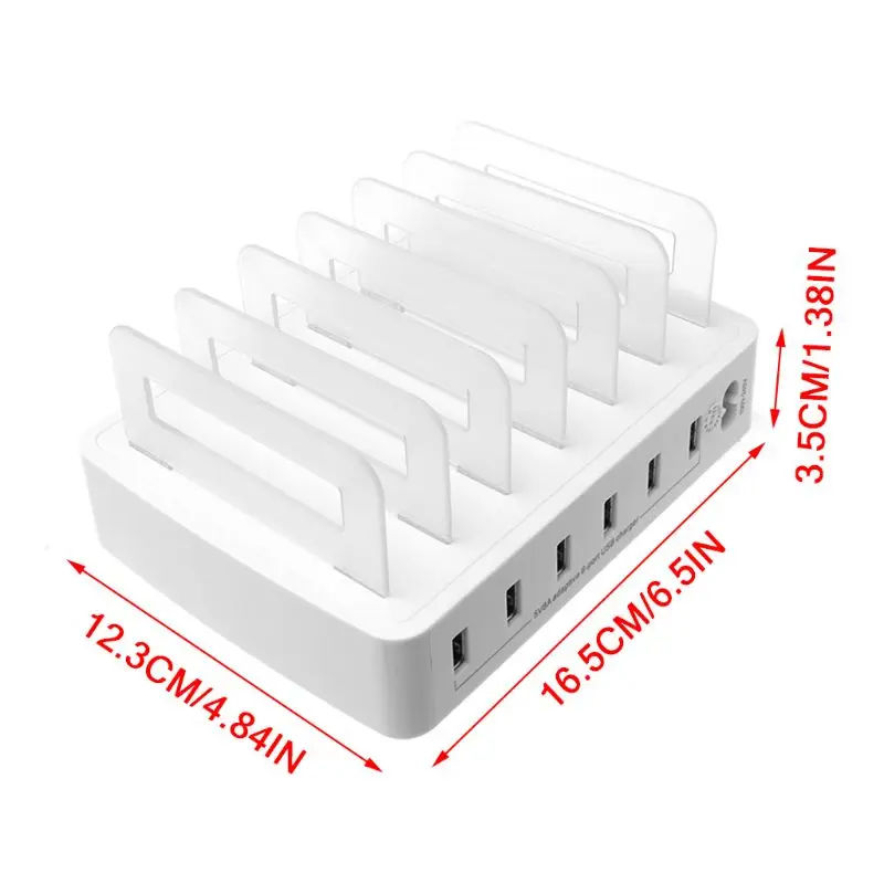 Умный USB Зарядное устройство быстрой зарядки док станция 6 Порты и разъёмы 2.4A