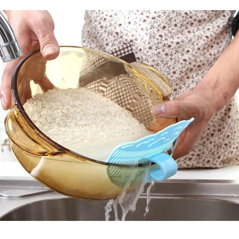 1 шт. пластиковый фильтр для риса многофункциональная симпатичная смайлик
