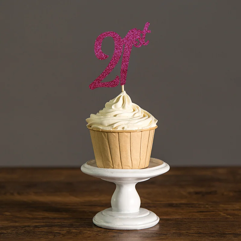 Украшения для дня рождения топпер капкейков 21 век украшение вечерние