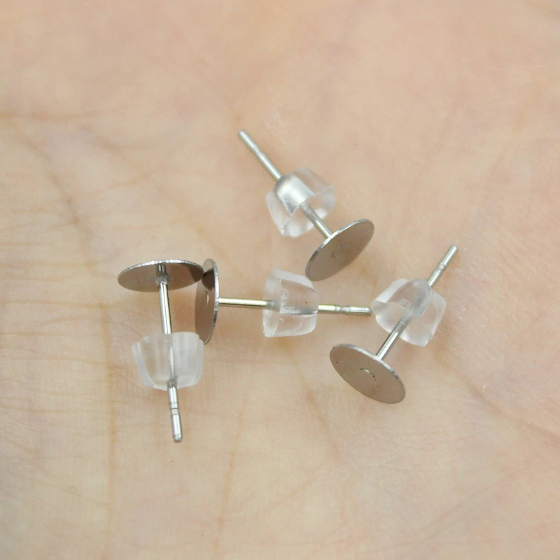 DIY 200/500 шт. цветы серьги задняя часть аксессуары бусины затычки для ушей Мягкая