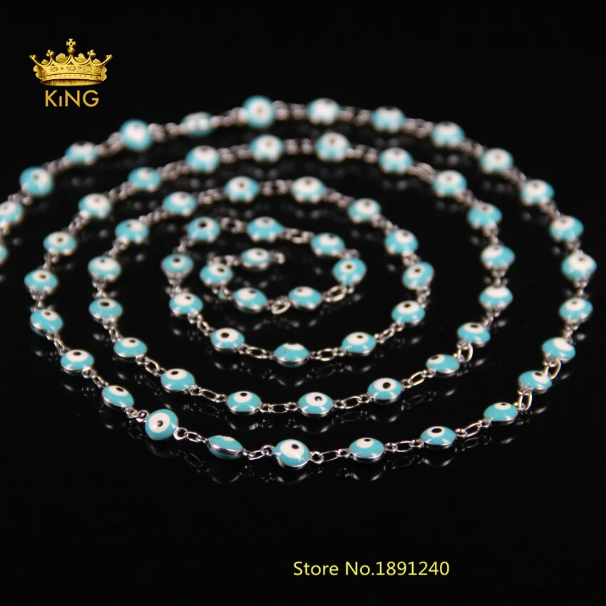 Цепочка из бисера 5 метров 6 мм круглая натурального стекла | Украшения и