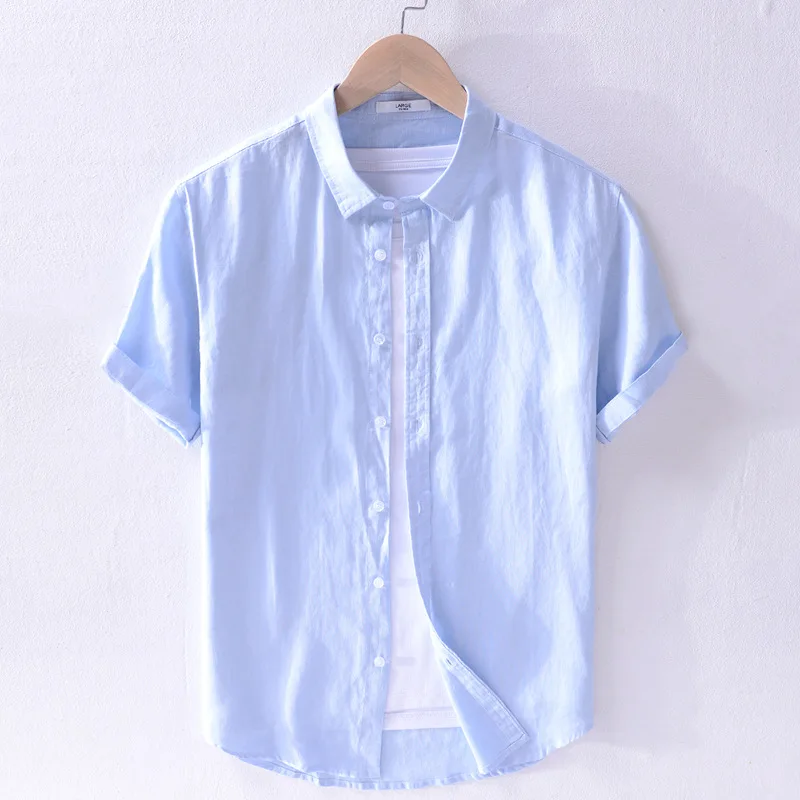 Новинка 2019 мужская рубашка в китайском стиле винтажном воротник стойка