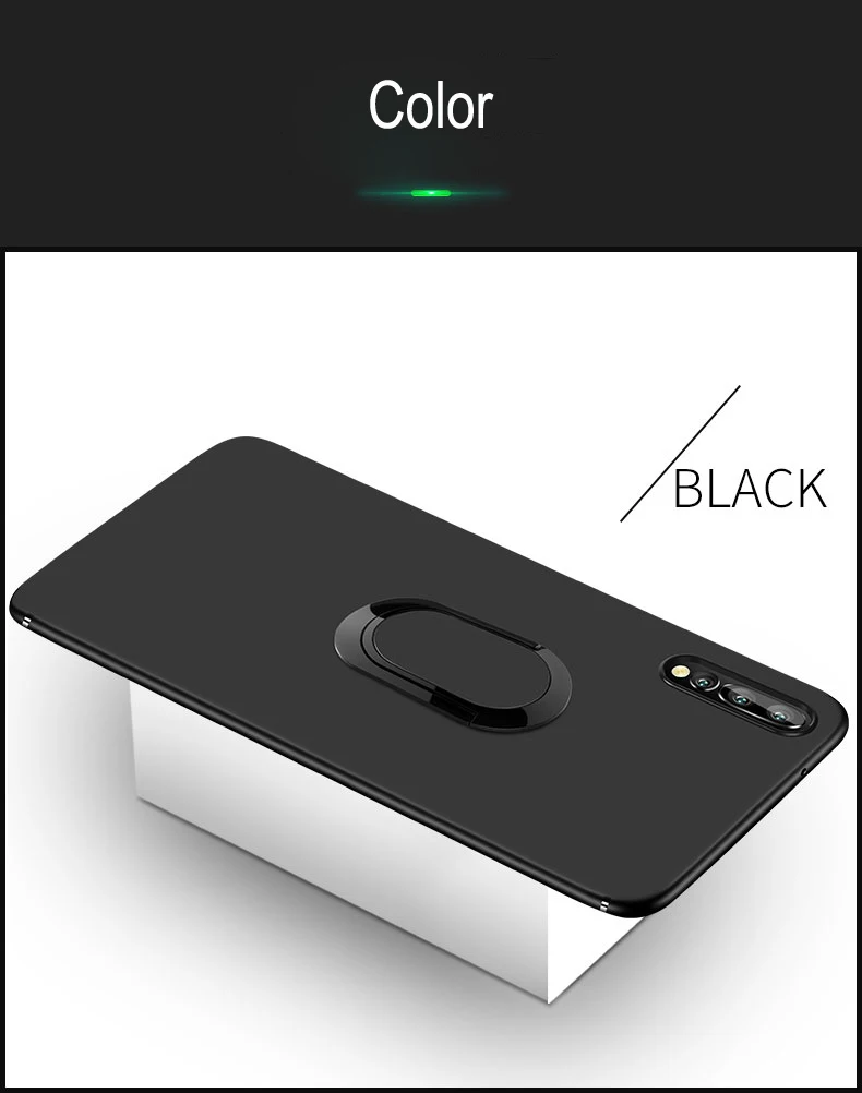 Матовые чехлы для huawei P30 P20 P10 Pro Lite Nova 4e 3e Plus Honor 9 8 mate 10 Pro чехол с мягким кольцом на палец и магнитом автомобильный держатель