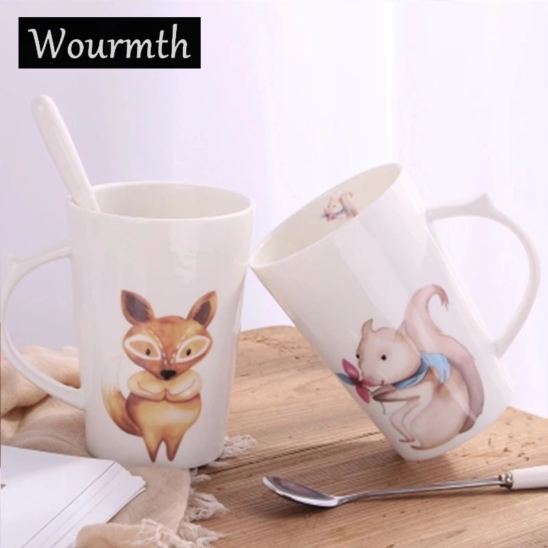 WOURMTH 1 шт. кружки с животными Высокое качество керамическая чашка кофейная