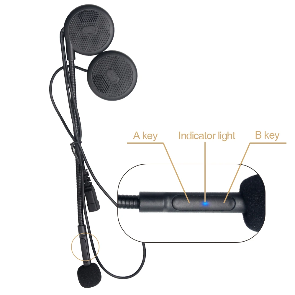 Freedconn L1 Мотоциклетный шлем Bluetooth гарнитура HD Стереомикрофон Динамик