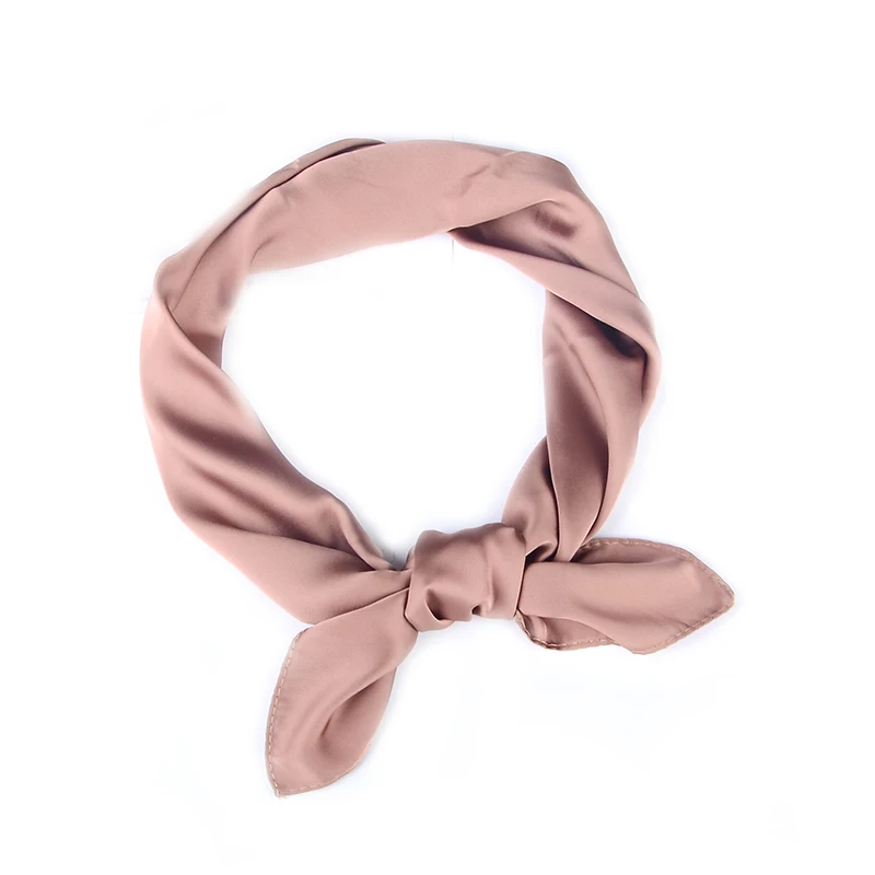 2019 Hot Luxury Brand Bags Scarf Women's Silk Fashion Lady Square Scarves Soft Shawls Pashmina Solid Color Bandana 70*70cm | Аксессуары