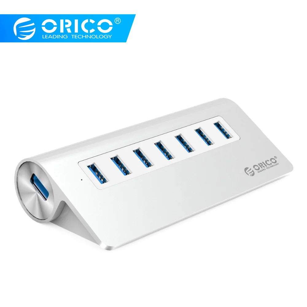Высокоскоростной Алюминиевый Концентратор ORICO M3H7 SV с 7 портами USB 3 0 чипсет Vl812 для