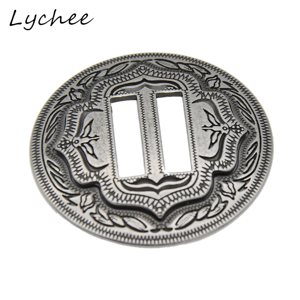 Lychee 3 шт. металлические круглые Западная шлицевая скоба с кнопками для одежды
