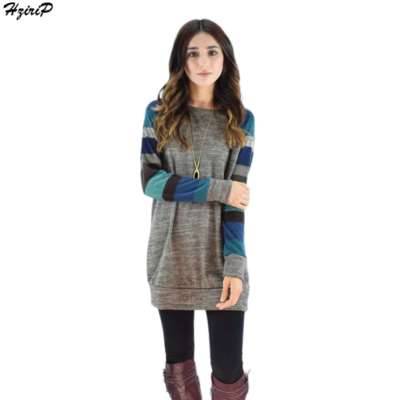 2017 Весенний Новый хлопковый Повседневный свободный женский базовый свитер с