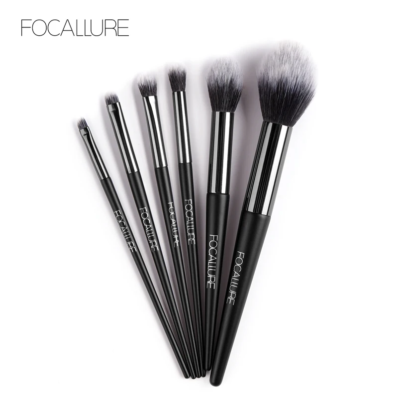 Набор кистей для макияжа FOCALLURE 6 шт. Профессиональная мягкая косметика румяна