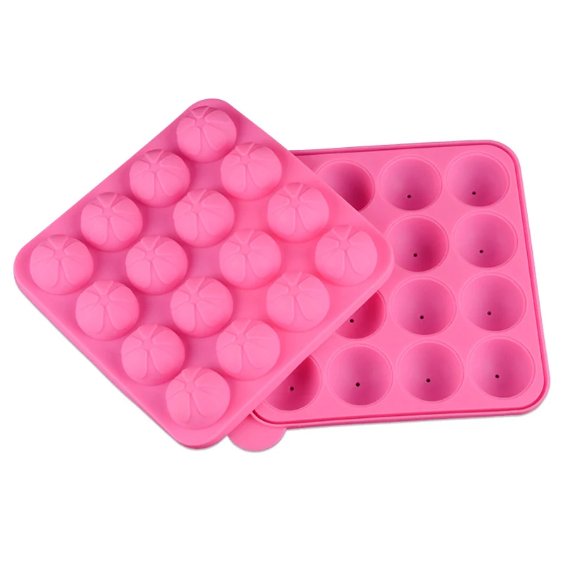 Силиконовая форма для леденцов с круглыми отверстиями 16 шт. все сладкого