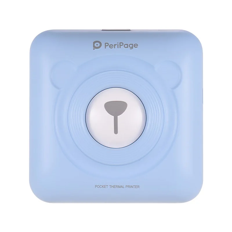 Blue Мини POS портативный принтер карманный мобильный фото Ptinter термальный Bluetooth 58 мм беспроводной принтер этикеток с самоклеящаяся бумага - Цвет: Blue