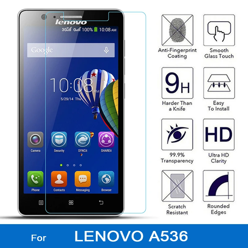 2 шт. защитное закаленное стекло для Lenovo A536 A358T A538 A 536 538|tempered glass|glass for lenovoglass lenovo a536 |