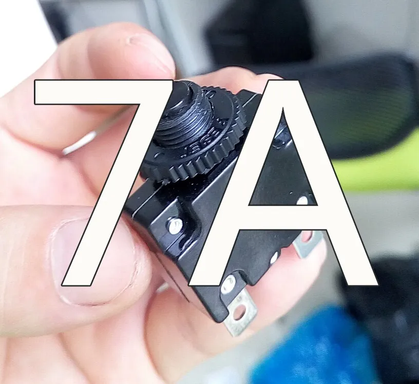 7A Тепловой выключатель автоматический выключатель защита от перегрузки 3A, 4A, 5A, 6A, 7A, 7.5A, 8A, 10A, 15A, 18A, 20A, 25A, 30A переключатель перегрузки - Цвет: 7A