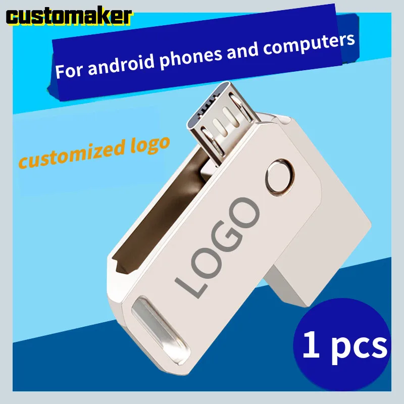 Флешка 2 в 1 с индивидуальным логотипом быстрая флеш карта Usb 16 ГБ для телефонов